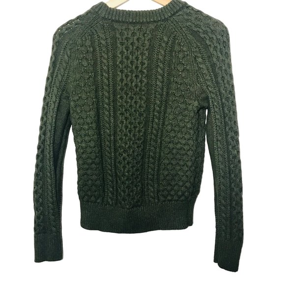 J. CREW Wool Sweater Popcorn Cable Knit Pullover Size XS - Picture 9 of 9